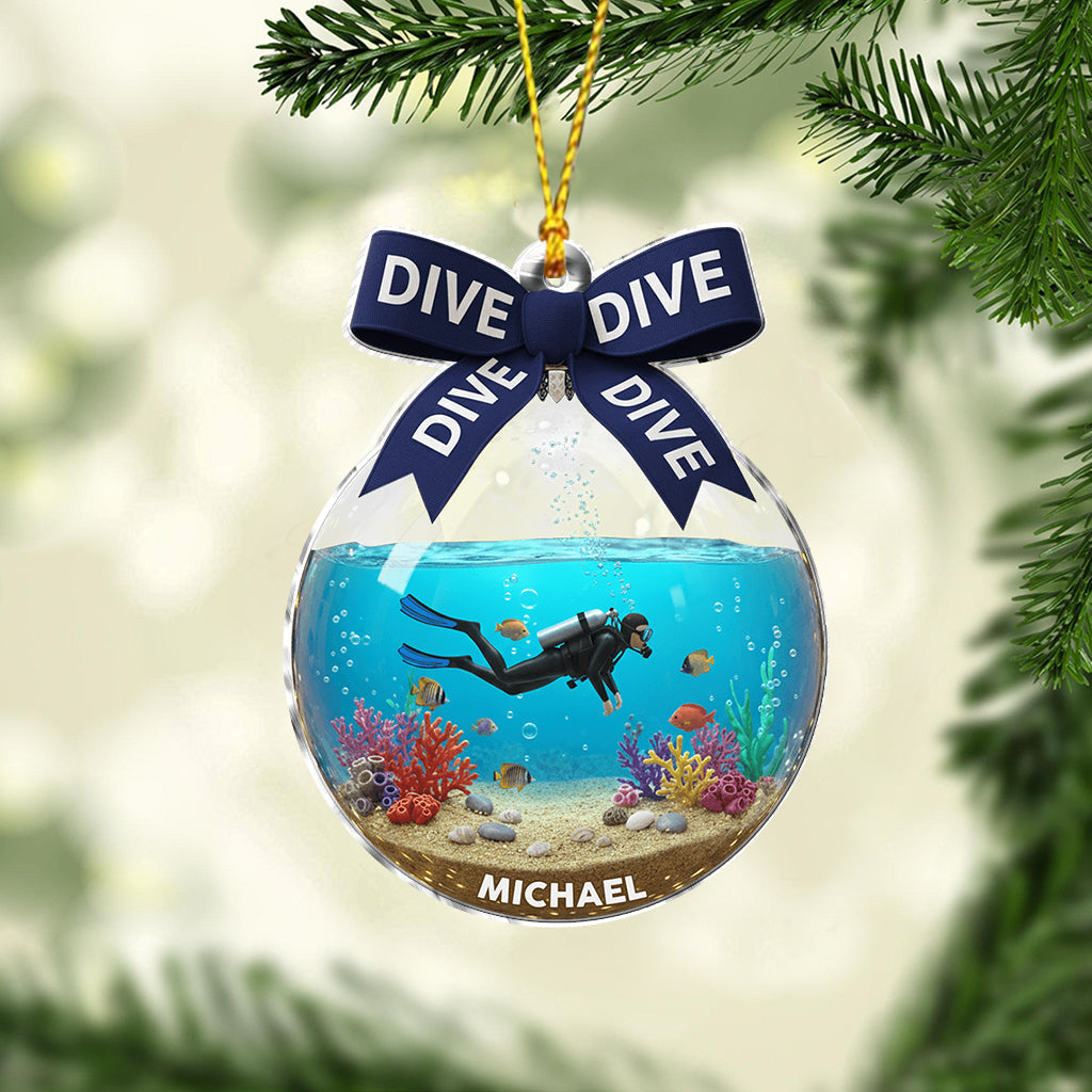 Love The Dive - Personalized Scuba Diving Ornament