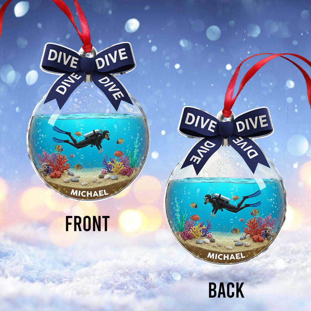 Love The Dive - Personalized Scuba Diving Ornament