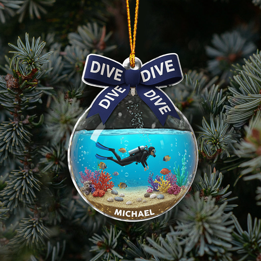 Love The Dive - Personalized Scuba Diving Ornament
