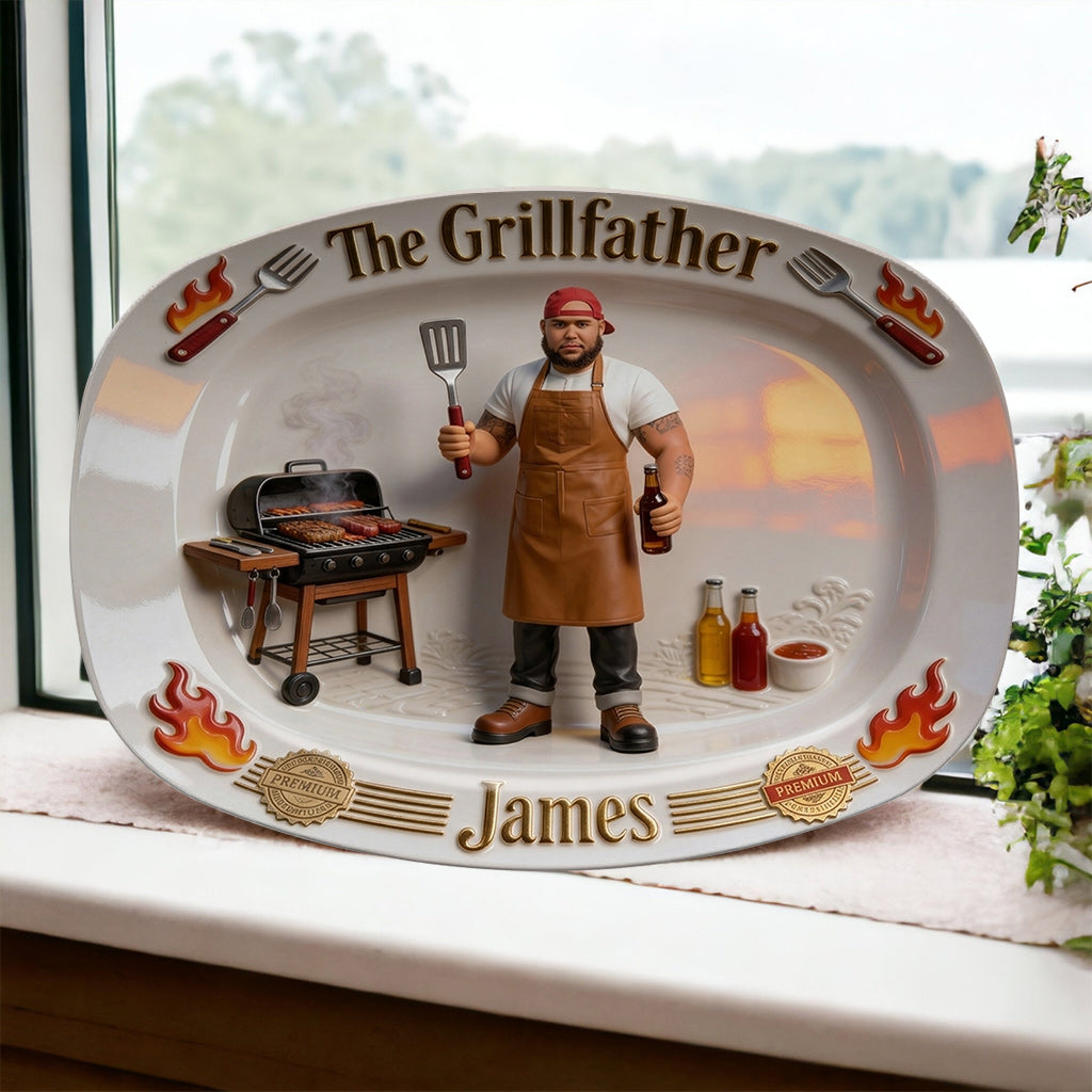 The Grillfather - Personalized Father Plate
