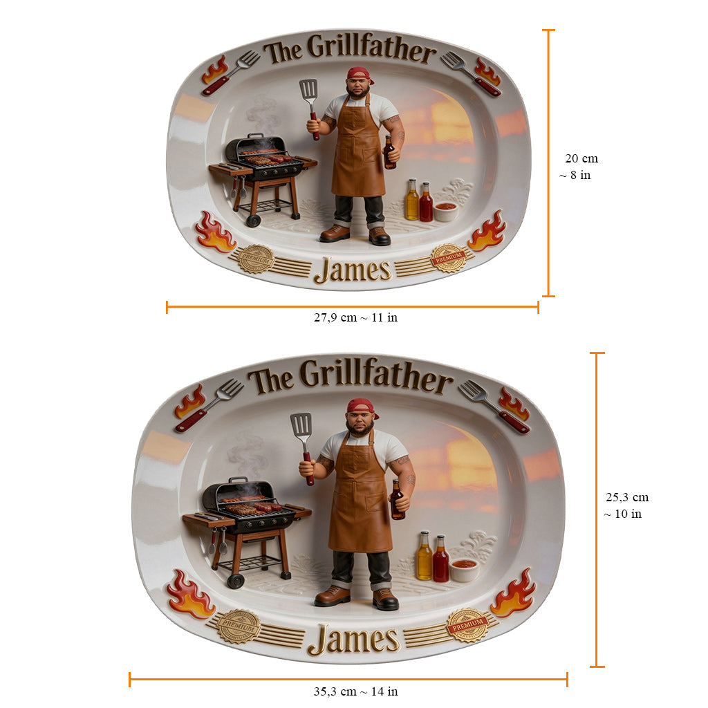 The Grillfather - Personalized Father Plate
