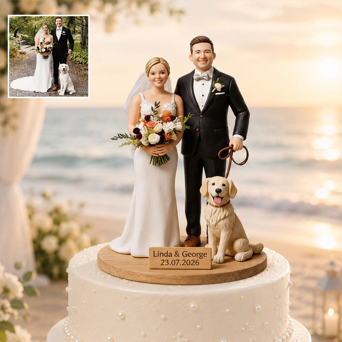 Our Perfect Day - Personalized wedding anniversary 2 Layered Big Freestanding