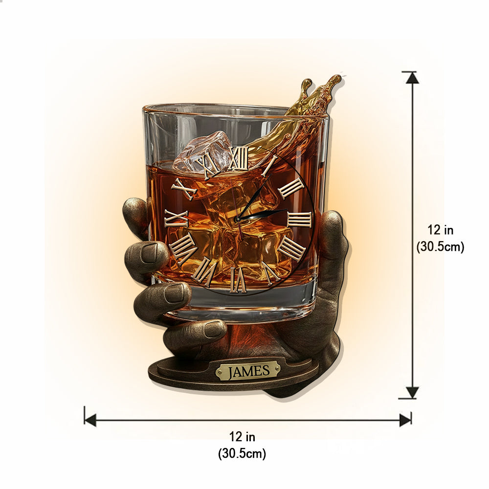 Whiskey Time - Personalized Whisky LED Light Wall Clock
