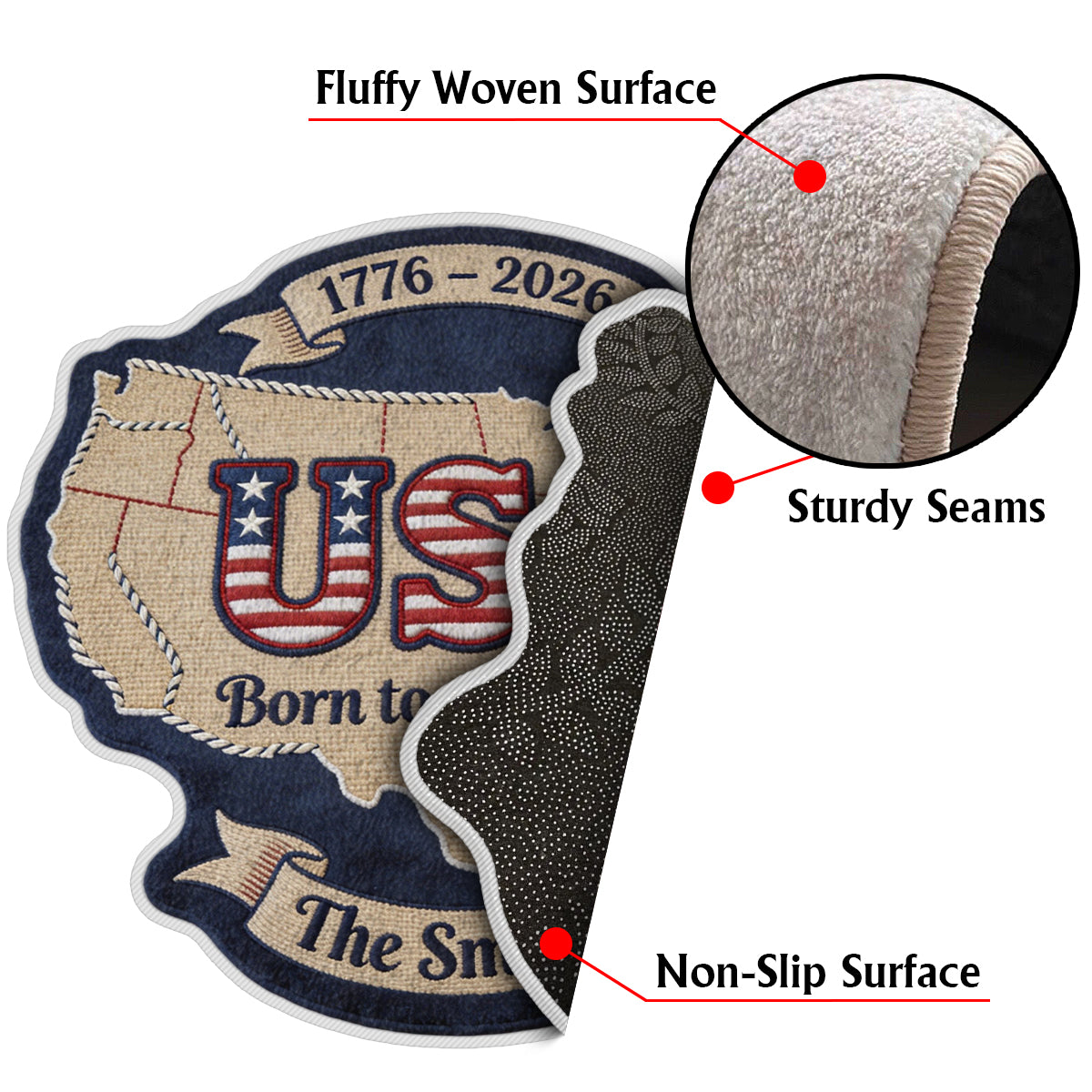 USA 250th - Personalized Patriot Non-Slip Tufted Rug