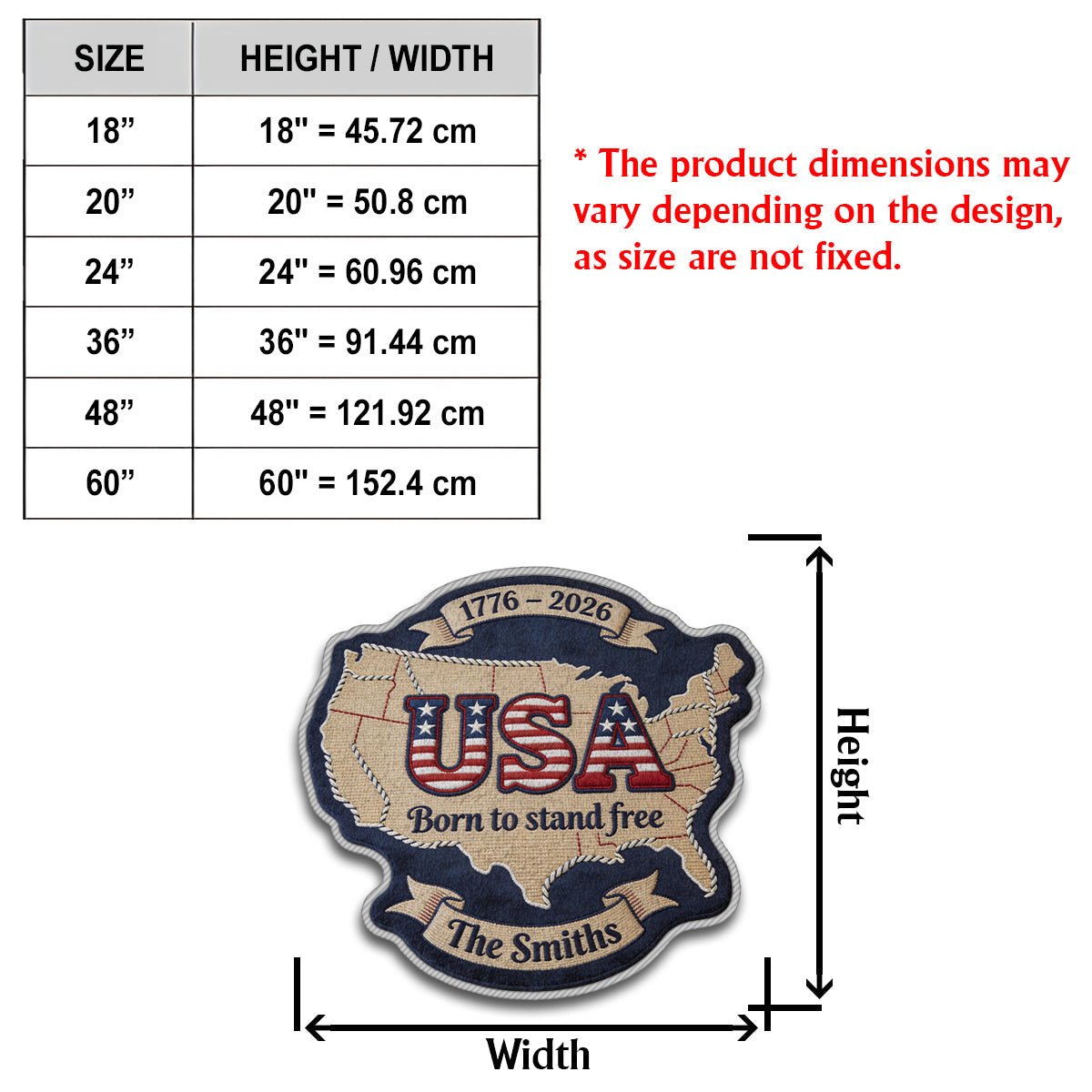 USA 250th - Personalized Patriot Non-Slip Tufted Rug