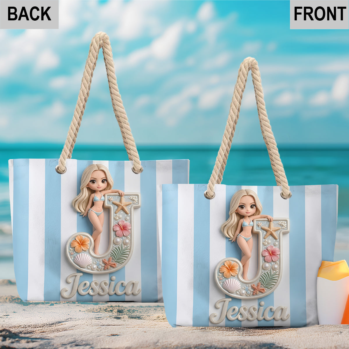 Summer Trip Must-Have - Personalized Self Love Beach Bag