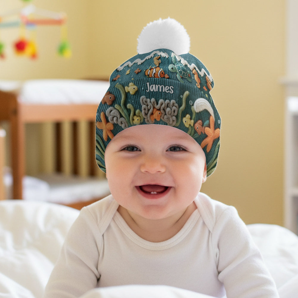 Sea Lover Turtle Fish - Personalized Turtle Beanie Hat