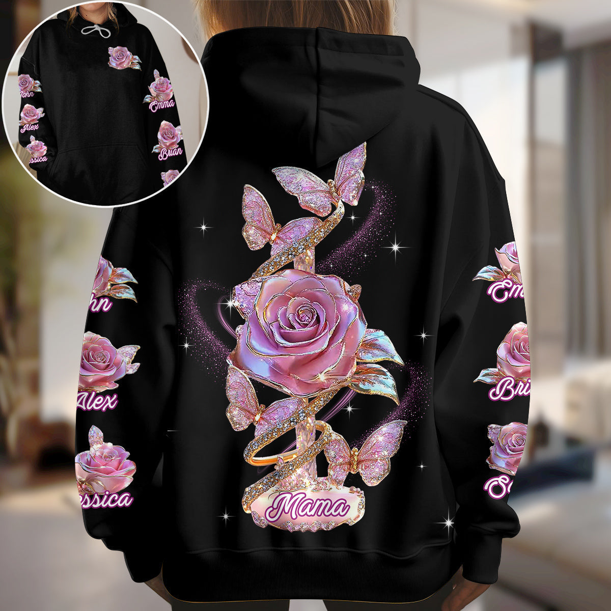 Flowers For Mom Grandma - Personalized Mother All Over Shirt