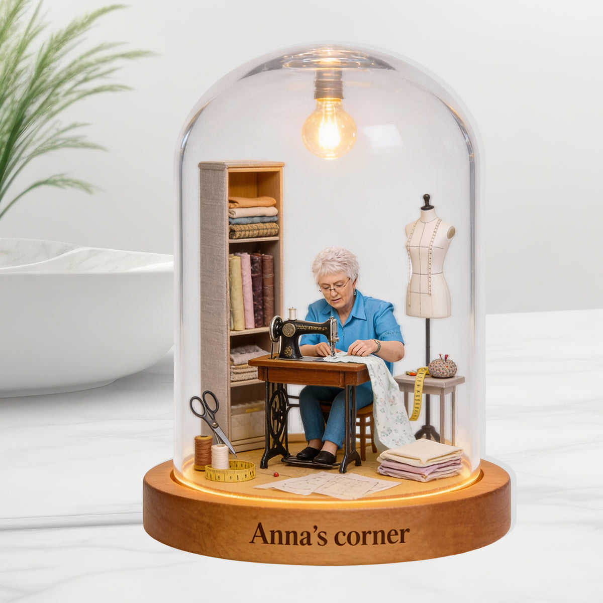 Love Sewing - Personalized Sewing Acrylic LED Night Light