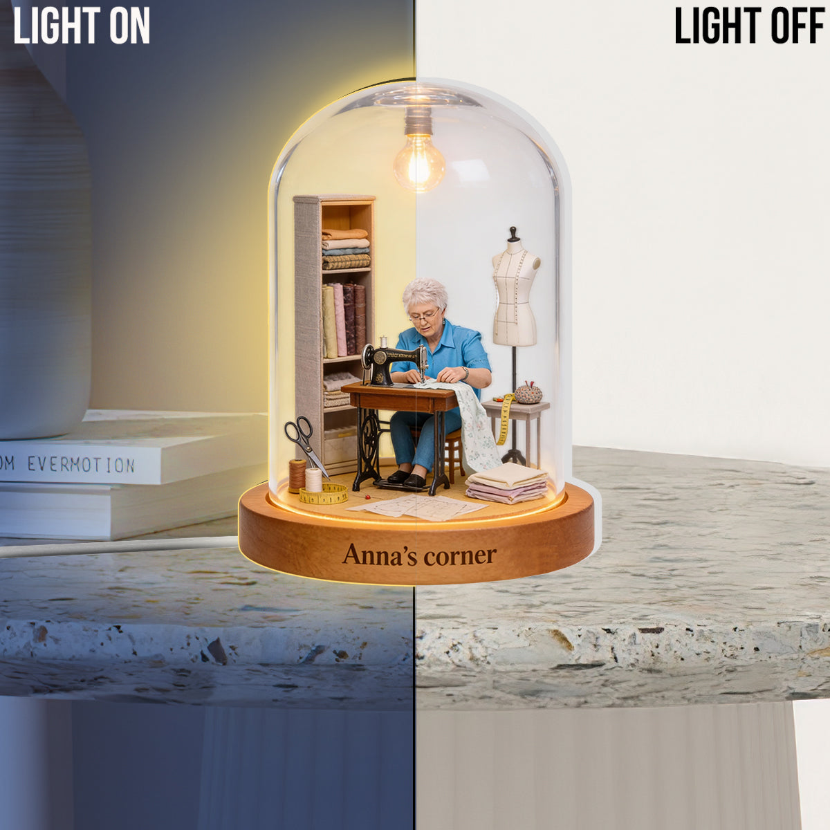Love Sewing - Personalized Sewing Acrylic LED Night Light