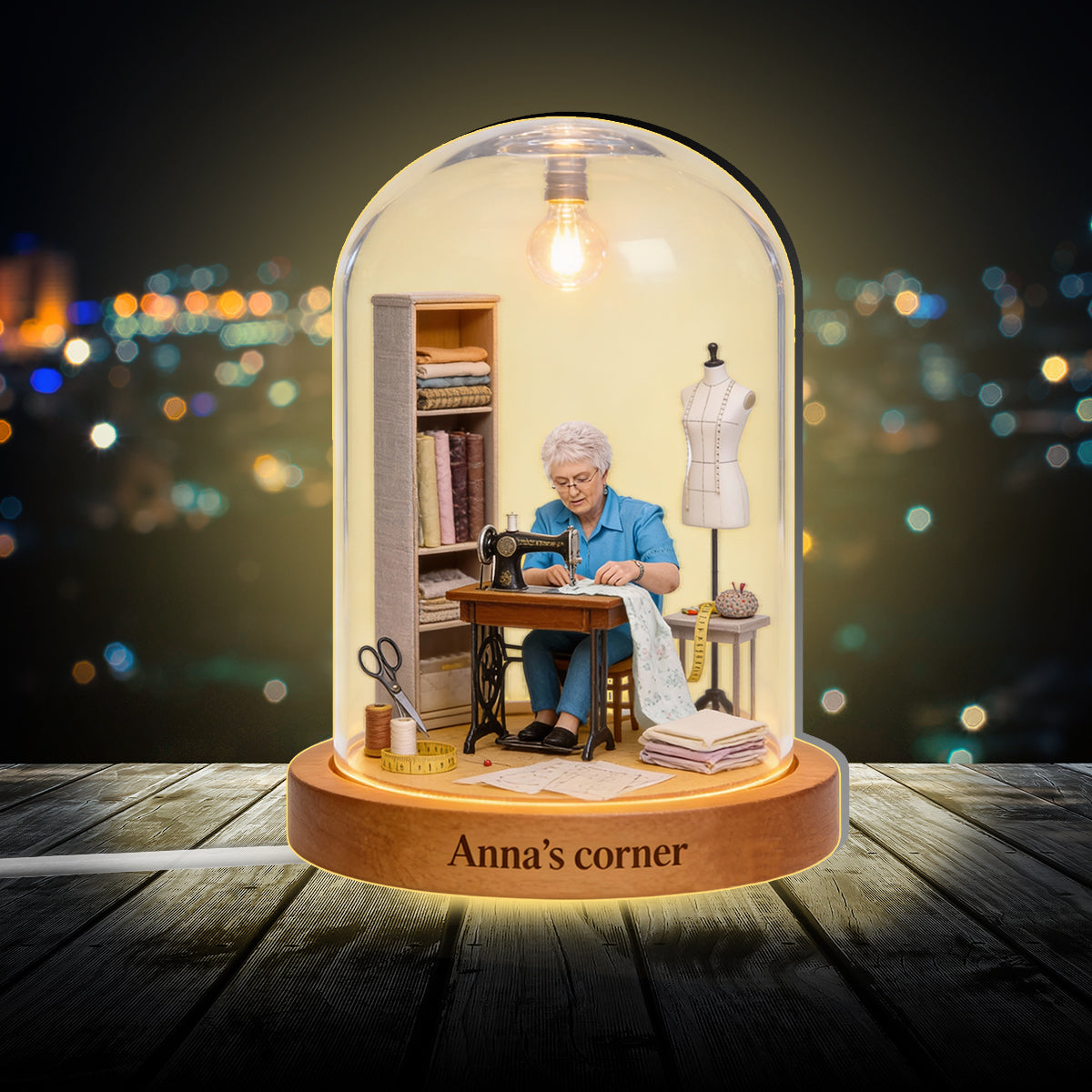 Love Sewing - Personalized Sewing Acrylic LED Night Light