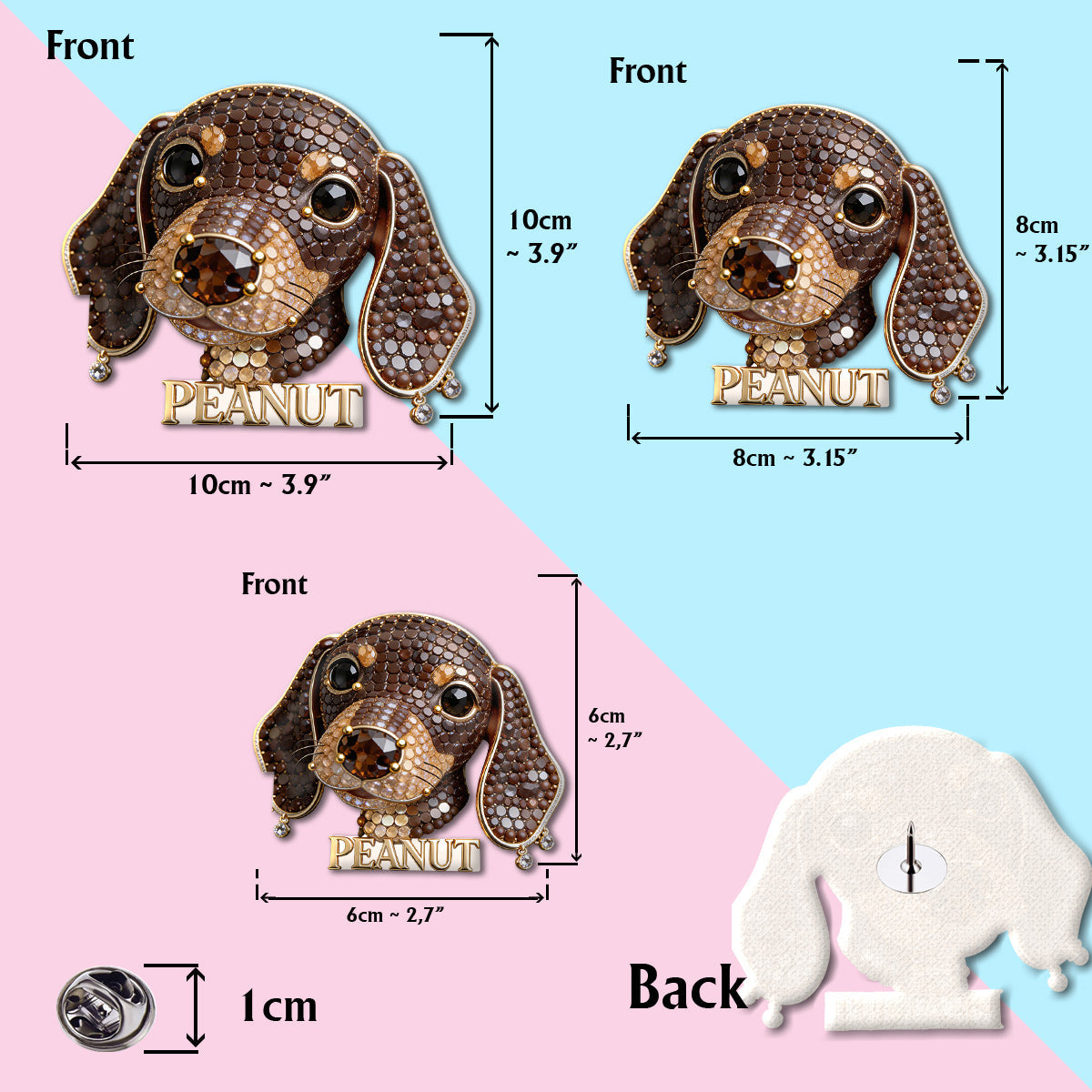 Unique Gift For Pet Lover - Personalized Dog Pin
