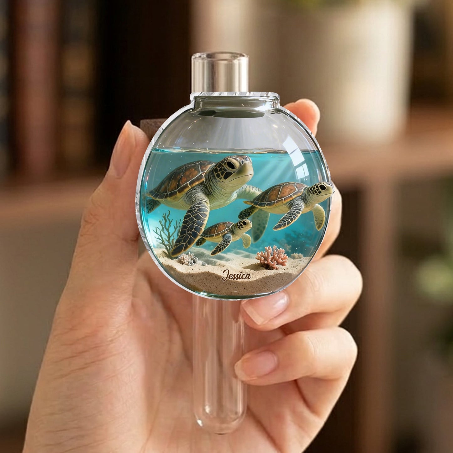Love Turtle - Personalized Turtle Magnetic Flower Vase