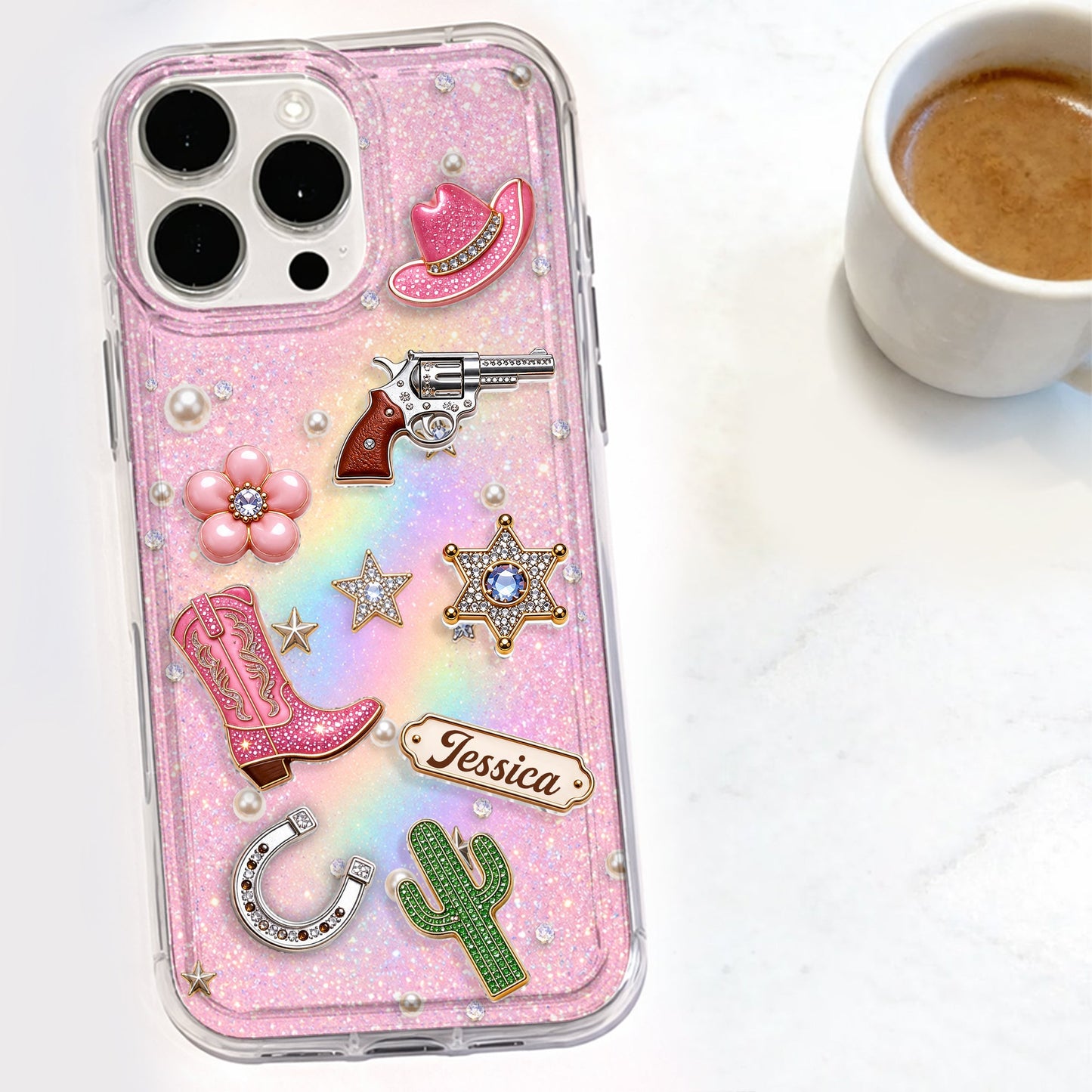 Western Cowgirl - Personalized Cowgirl Shaker Phone Case