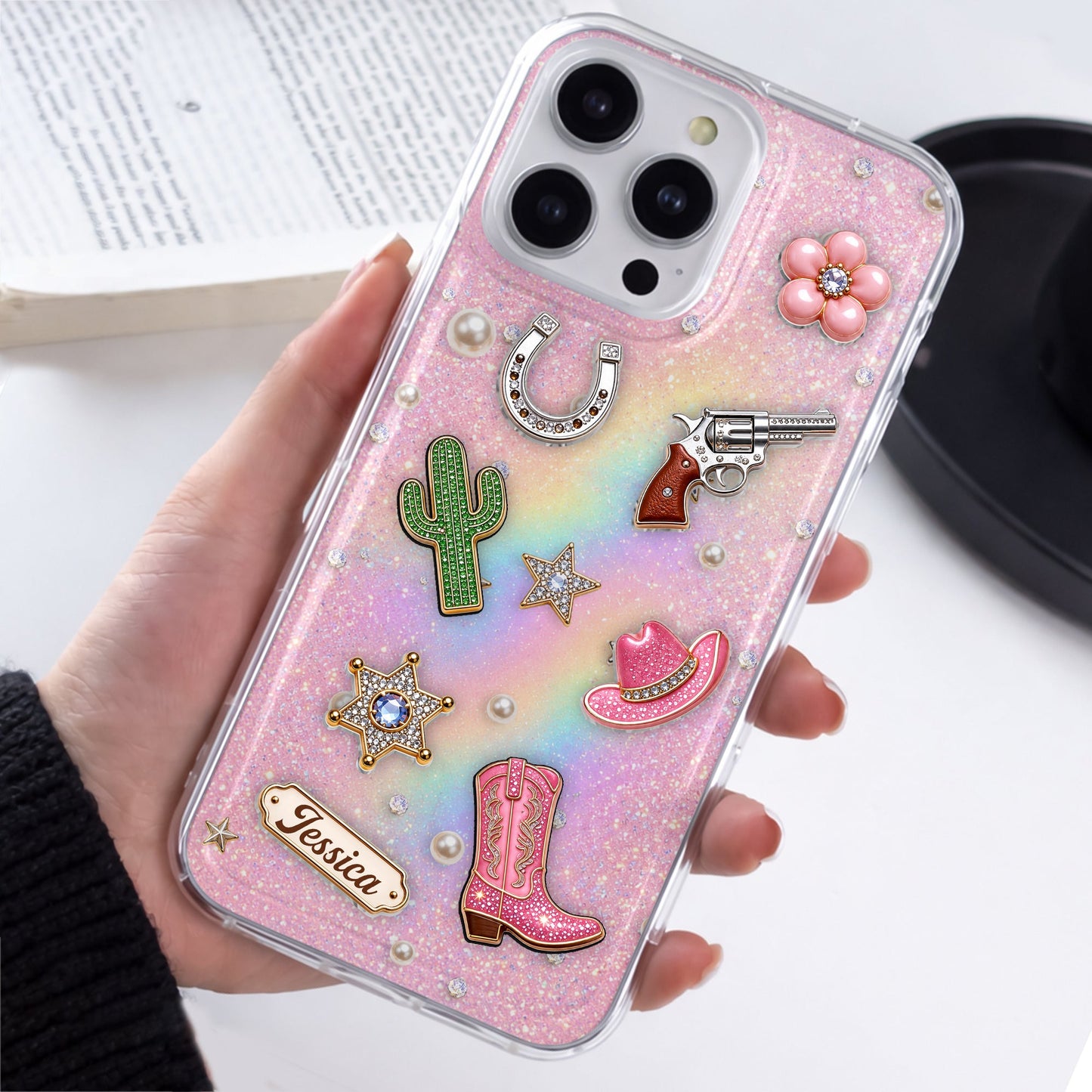 Western Cowgirl - Personalized Cowgirl Shaker Phone Case