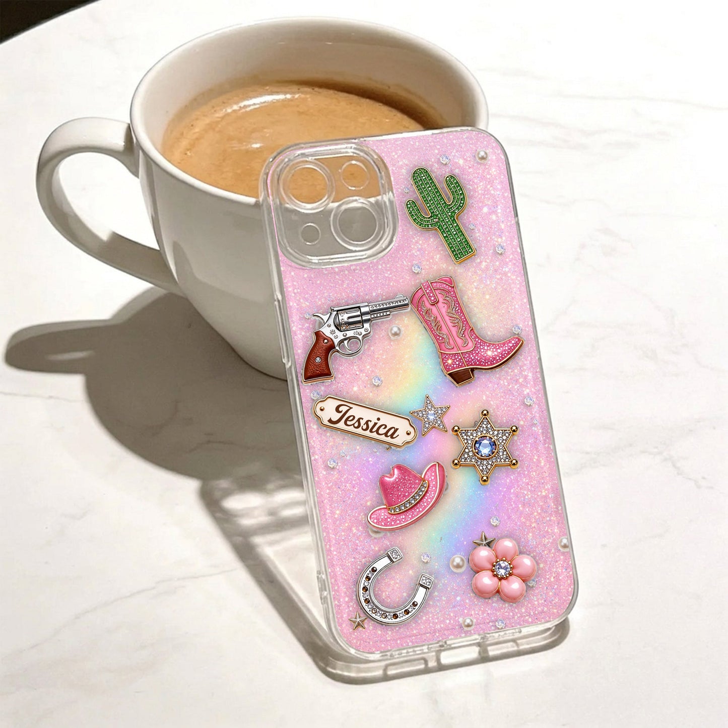 Western Cowgirl - Personalized Cowgirl Shaker Phone Case