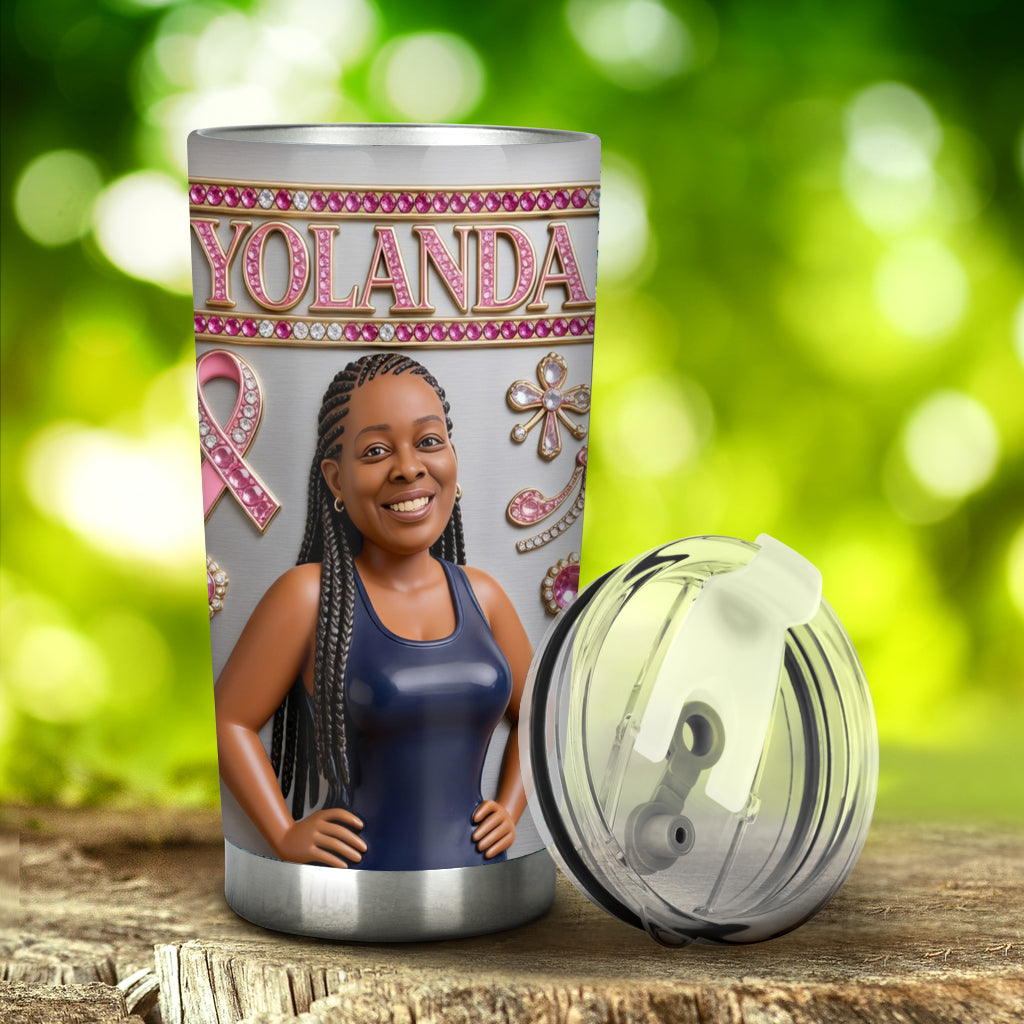 Support Breast Cancer Awareness - Personalized Breast Cancer Awareness Tumbler