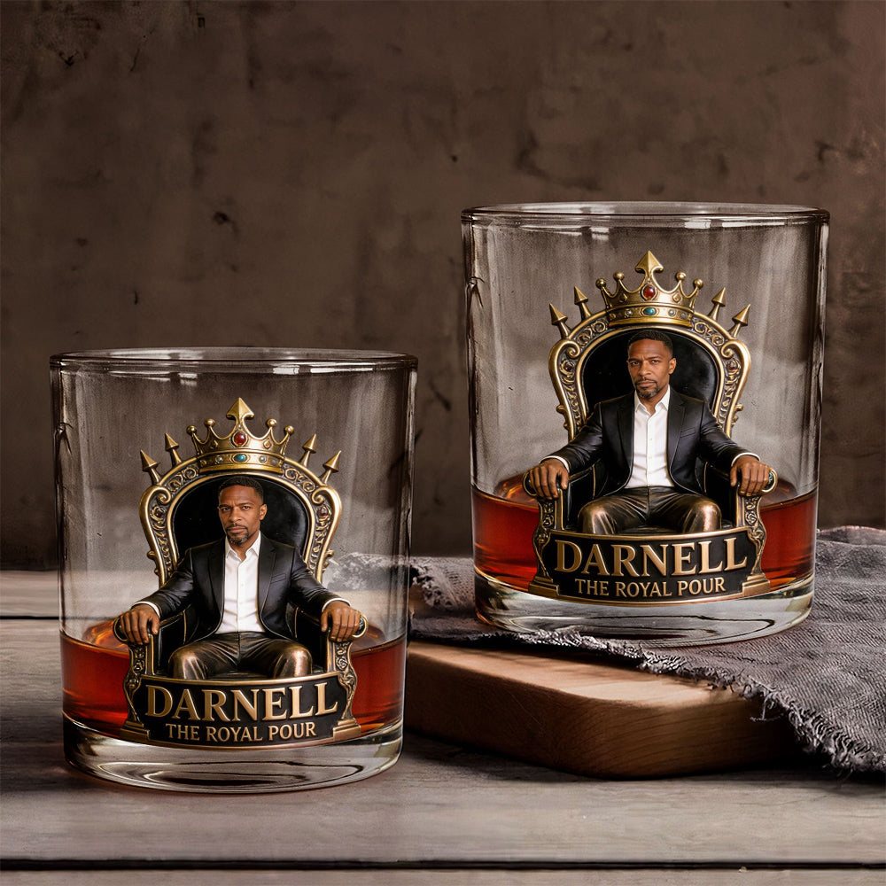 Royal Gift For Father's Day - Personalized Father Whiskey Glass