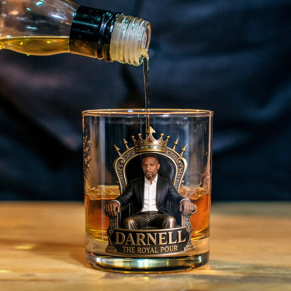 Royal Gift For Father's Day - Personalized Father Whiskey Glass