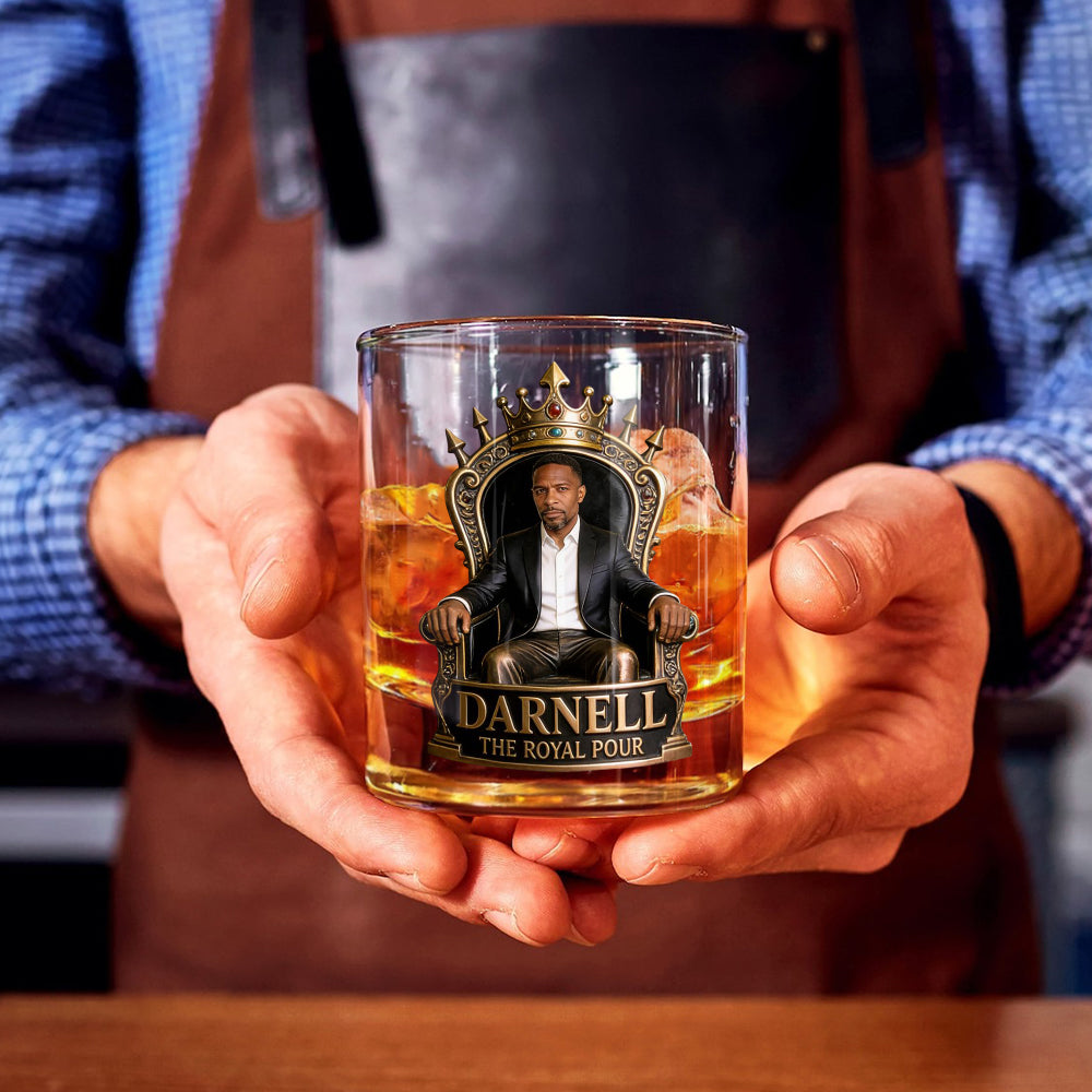 Royal Gift For Father's Day - Personalized Father Whiskey Glass