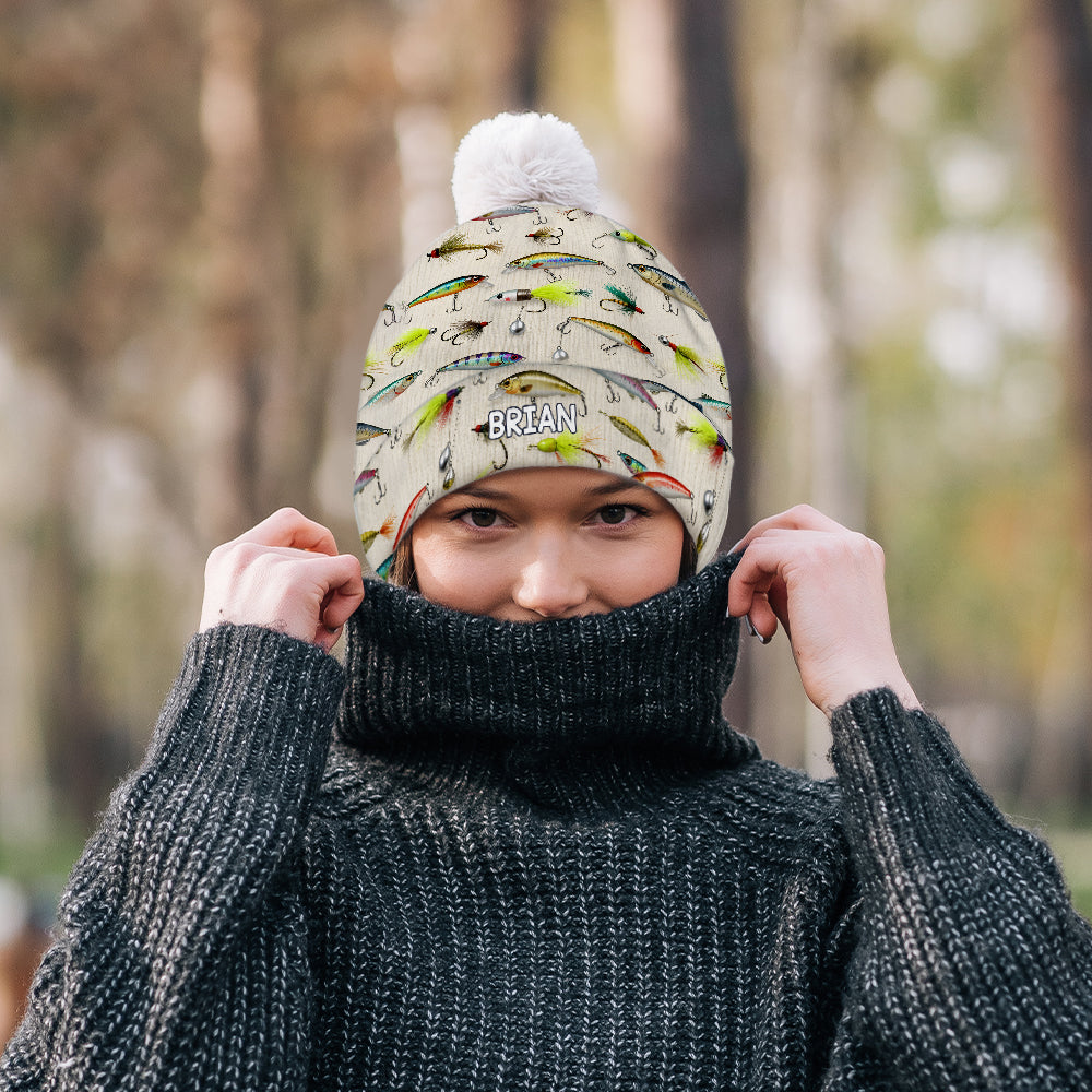 Love Fishing - Personalized Fishing Beanie Hat