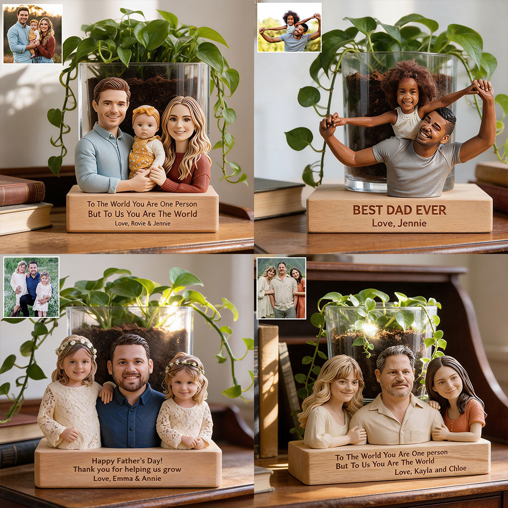 Perfect Father's Day Gift - Personalized Father Acrylic Pot