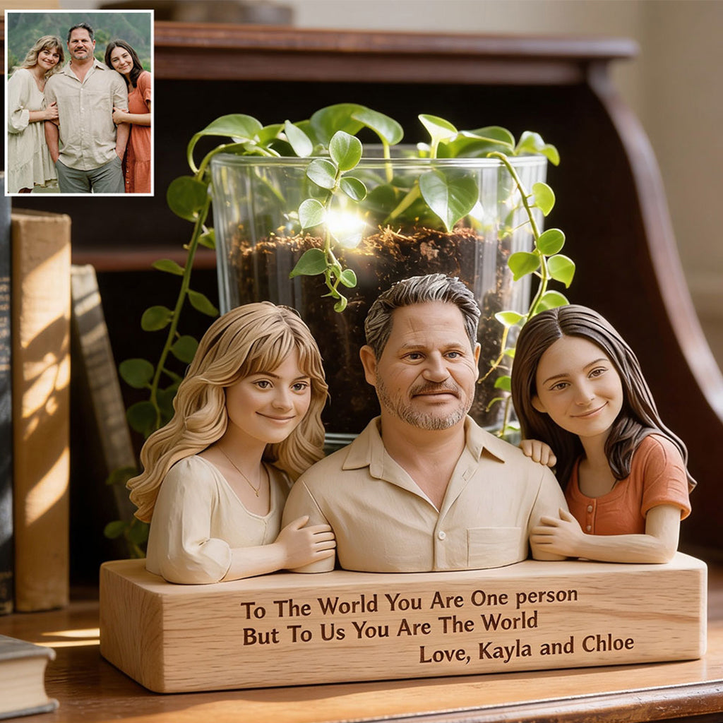 Perfect Father's Day Gift - Personalized Father Acrylic Pot