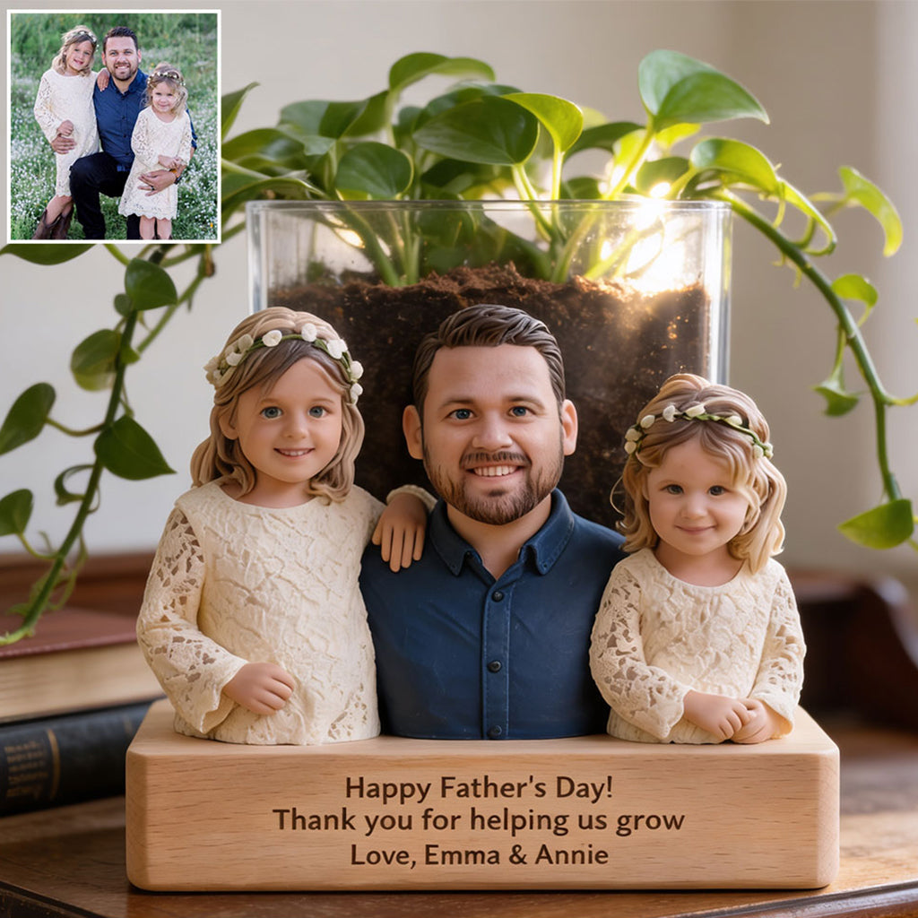 Perfect Father's Day Gift - Personalized Father Acrylic Pot