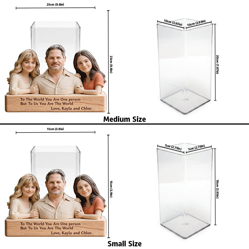 Perfect Father's Day Gift - Personalized Father Acrylic Pot