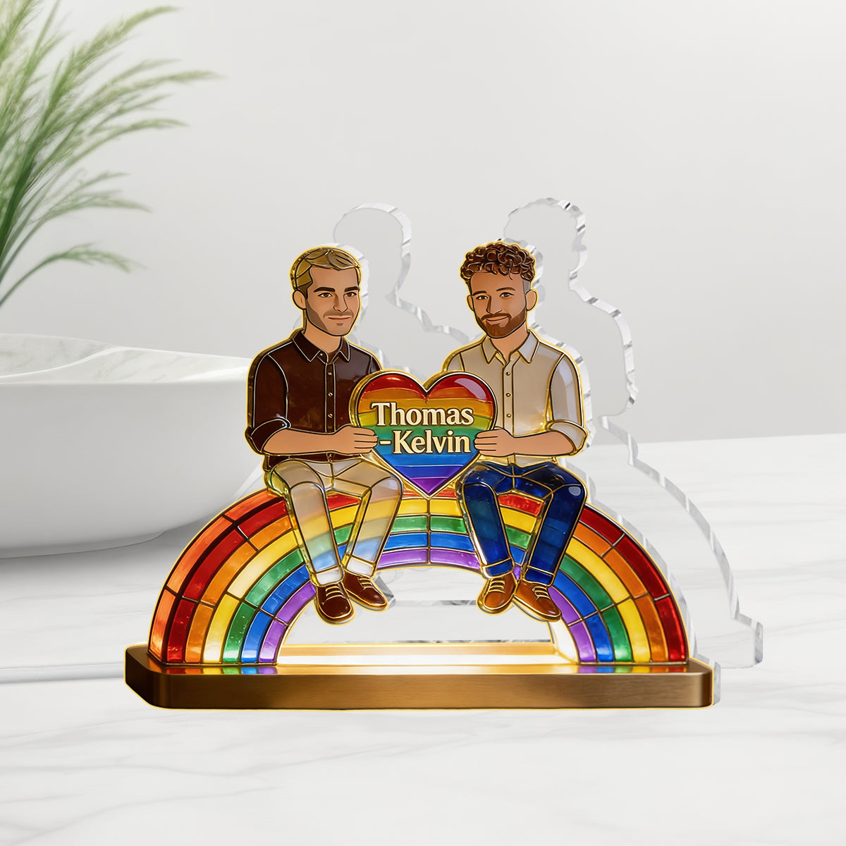 Love Is Love - Personalized LGBT Support Acrylic LED Night Light