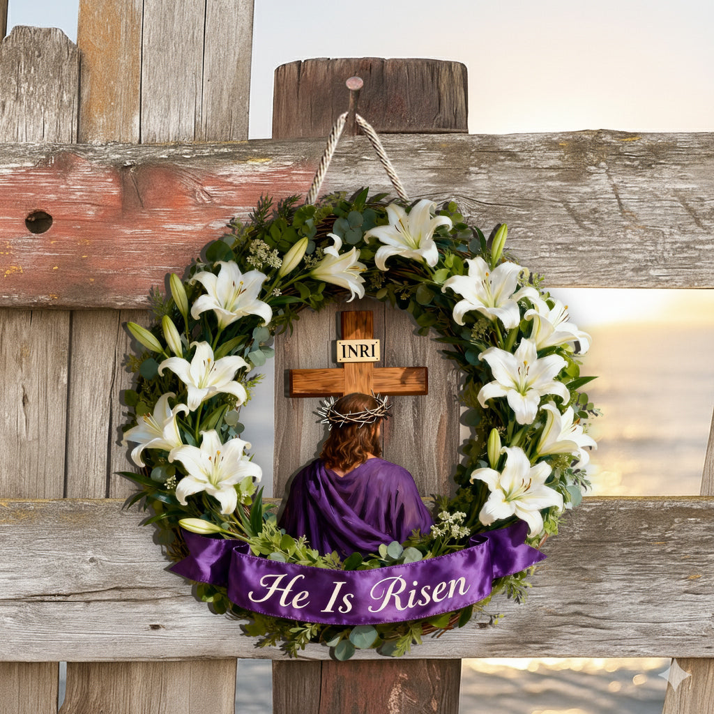 Reflect on the Path of Sacrifice, Easter Decoration - Personalized Christian Custom Shaped Wood Sign