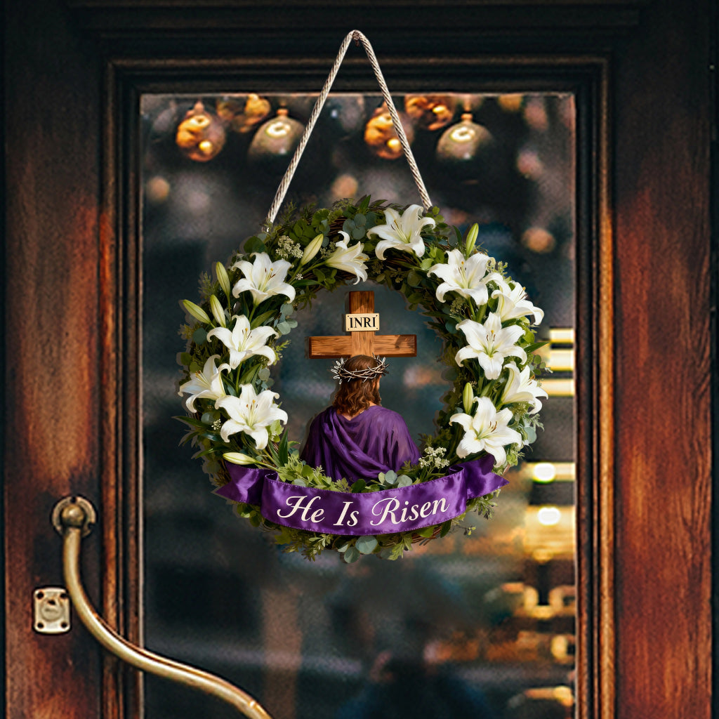 Reflect on the Path of Sacrifice, Easter Decoration - Personalized Christian Custom Shaped Wood Sign