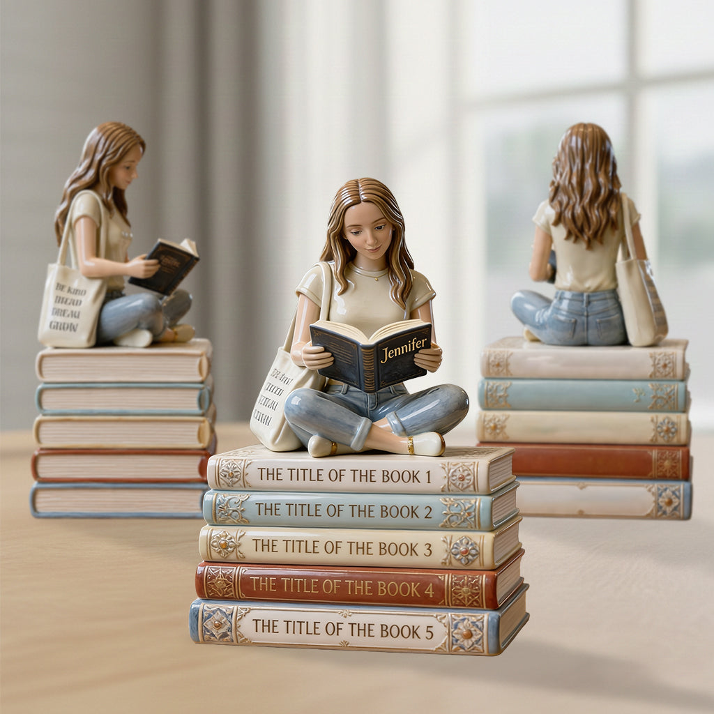 Reading Book - Personalized Book Premium 3D Figurine