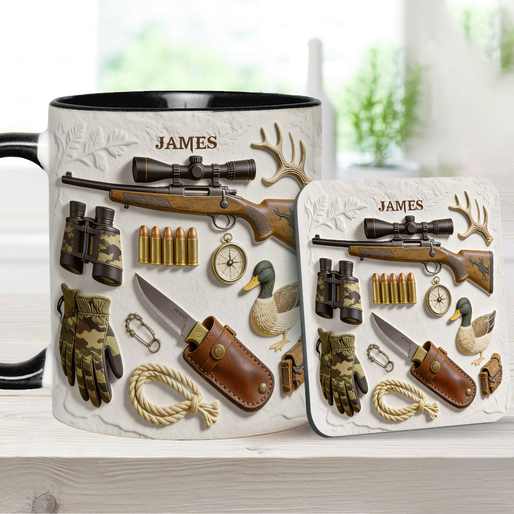 Love Hunting - Personalized Hunting Accent Mug & Coaster