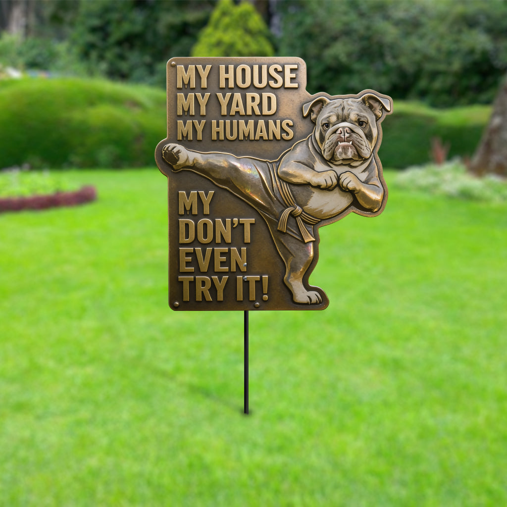 My Humans - Personalized Dog Metal Garden Art