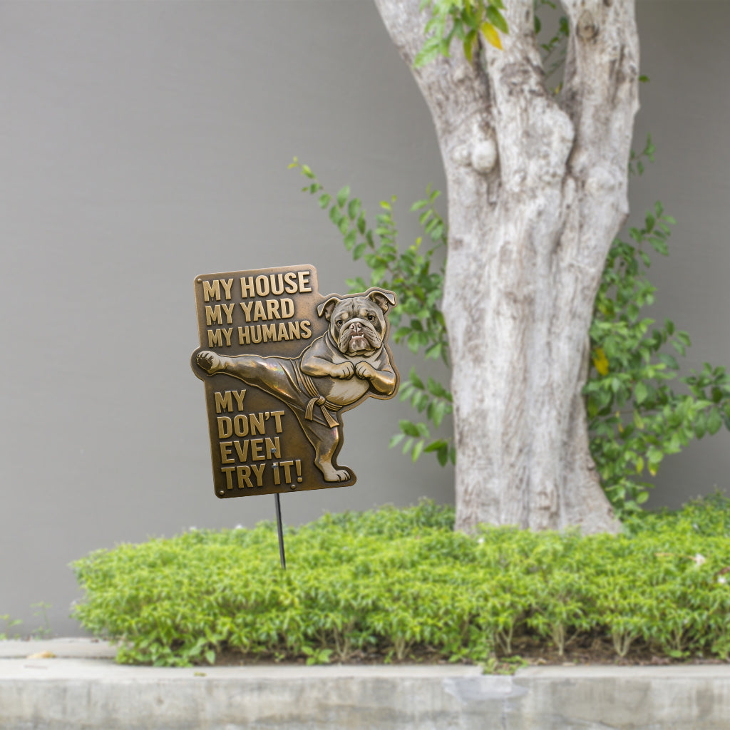 My Humans - Personalized Dog Metal Garden Art