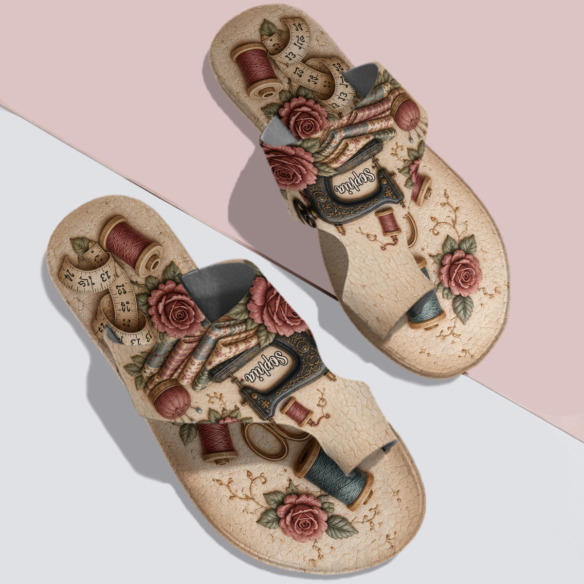 Love Sewing - Personalized Sewing Open Toe Sandals