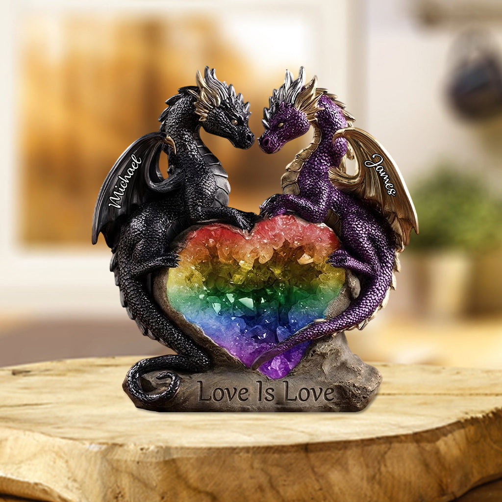 Love Is Love - Personalized LGBT Support Custom Shaped Acrylic Plaque