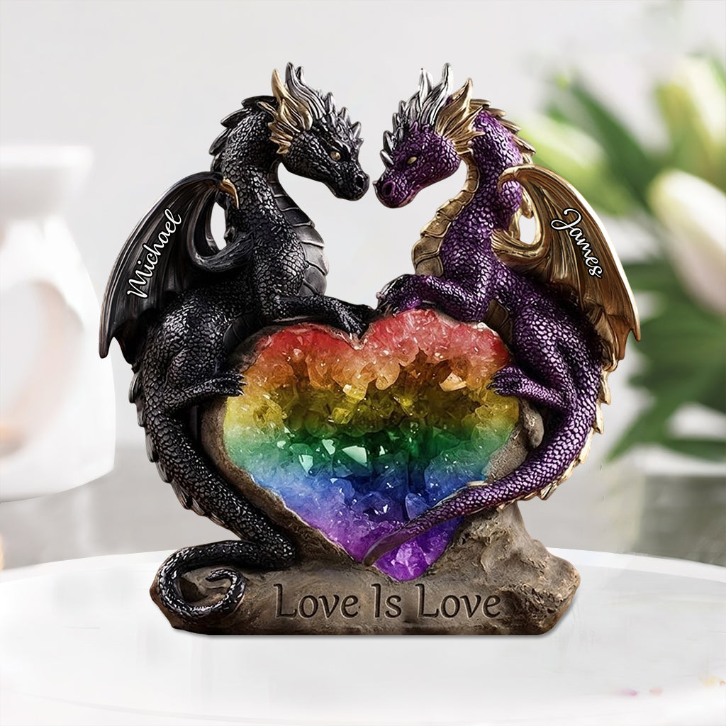 Love Is Love - Personalized LGBT Support Custom Shaped Acrylic Plaque