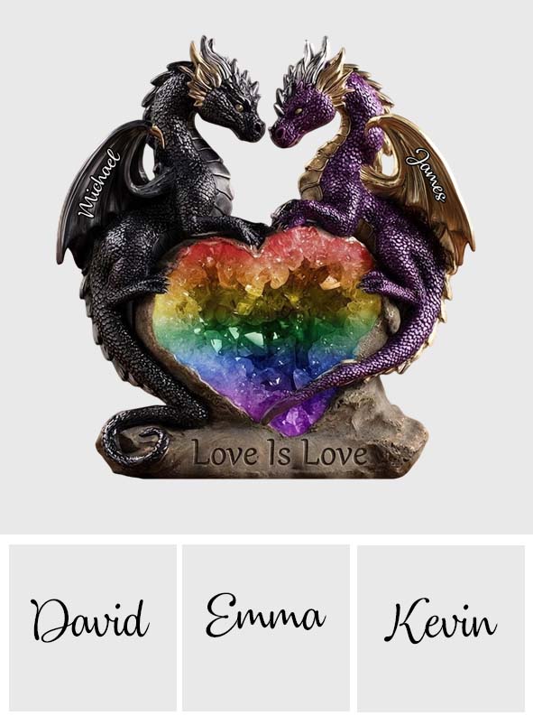 Love Is Love - Personalized LGBT Support Custom Shaped Acrylic Plaque