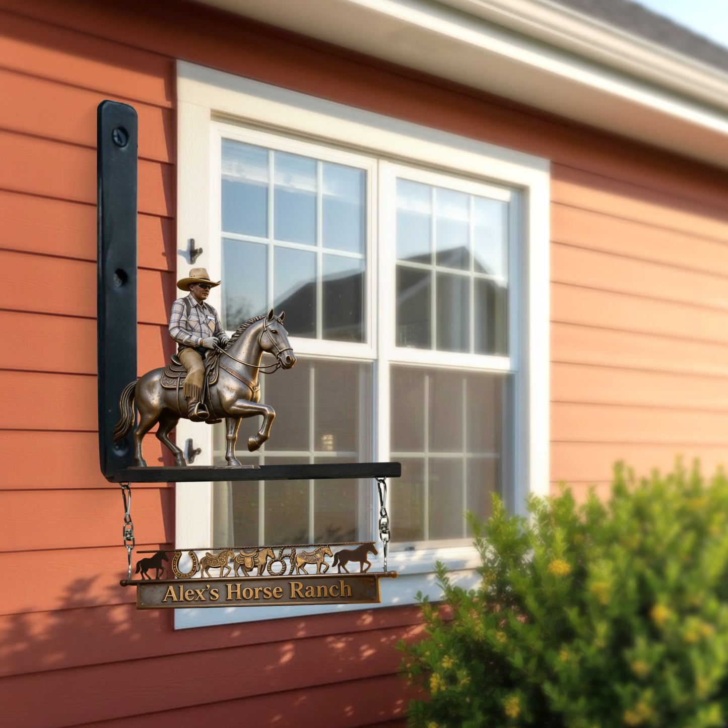 Love My Horse - Personalized Horse Wooden Wall Mount Sign