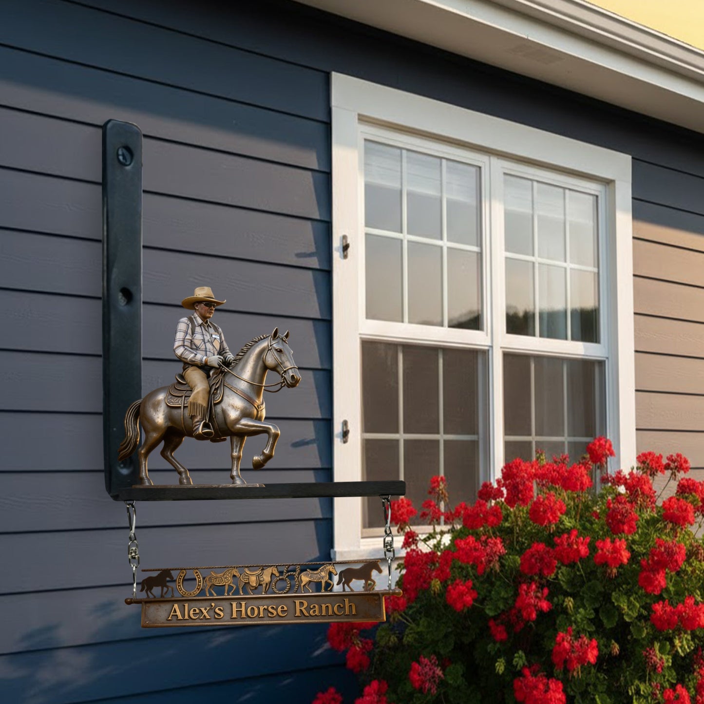 Love My Horse - Personalized Horse Wooden Wall Mount Sign