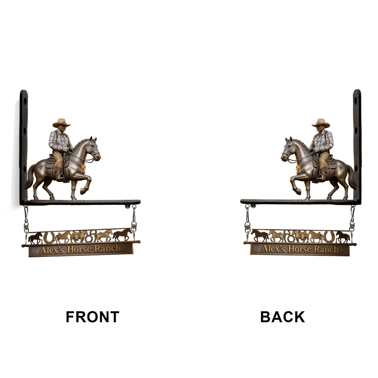 Love My Horse - Personalized Horse Wooden Wall Mount Sign