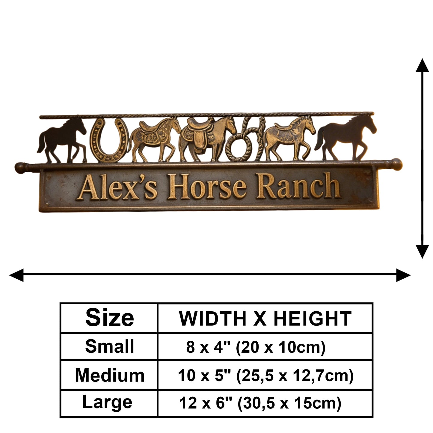 Love My Horse - Personalized Horse Wooden Wall Mount Sign