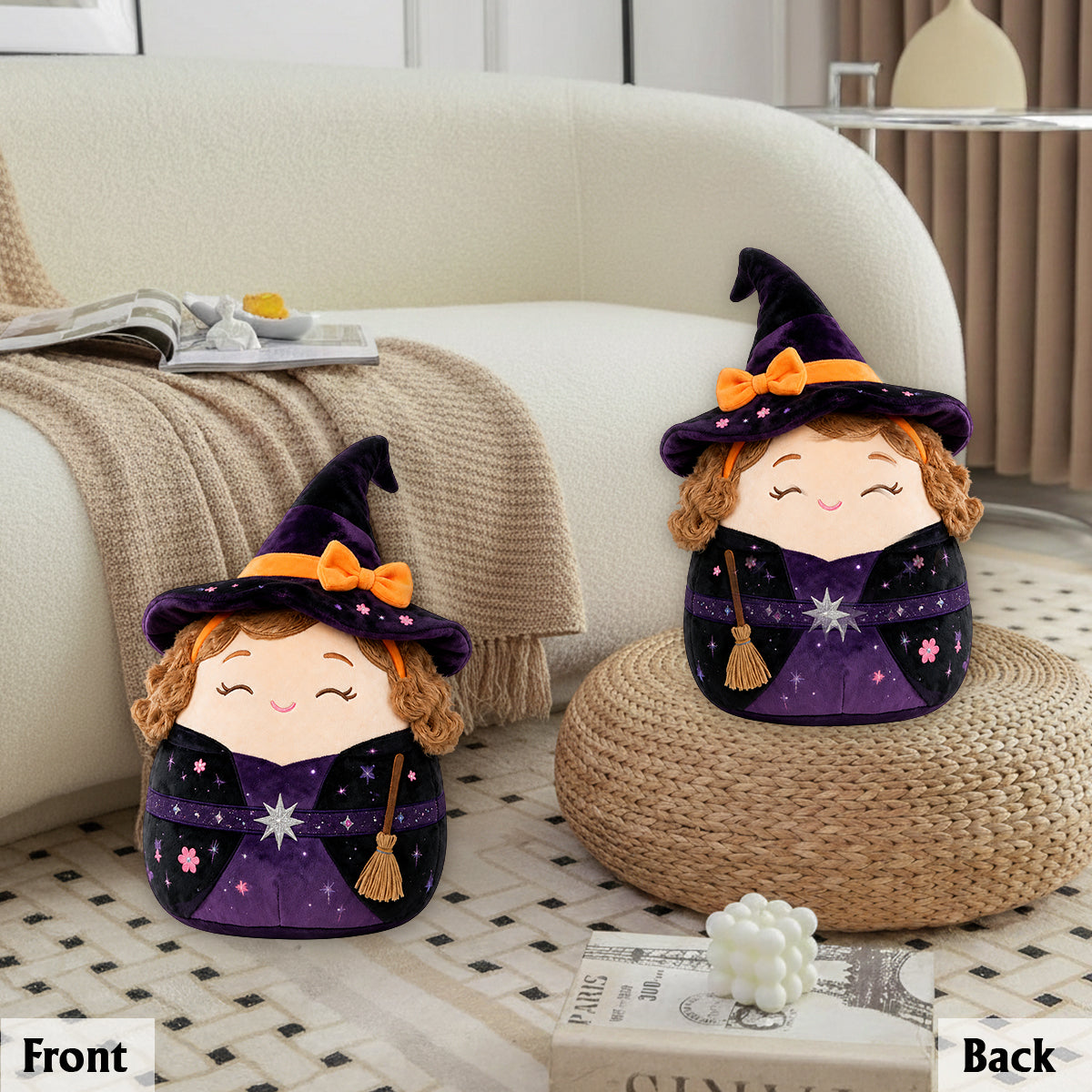 Halloween Costume Vibes - Personalized Kid Premium Faux Fur Pillow