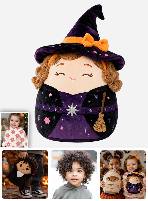 Halloween Costume Vibes - Personalized Kid Premium Faux Fur Pillow