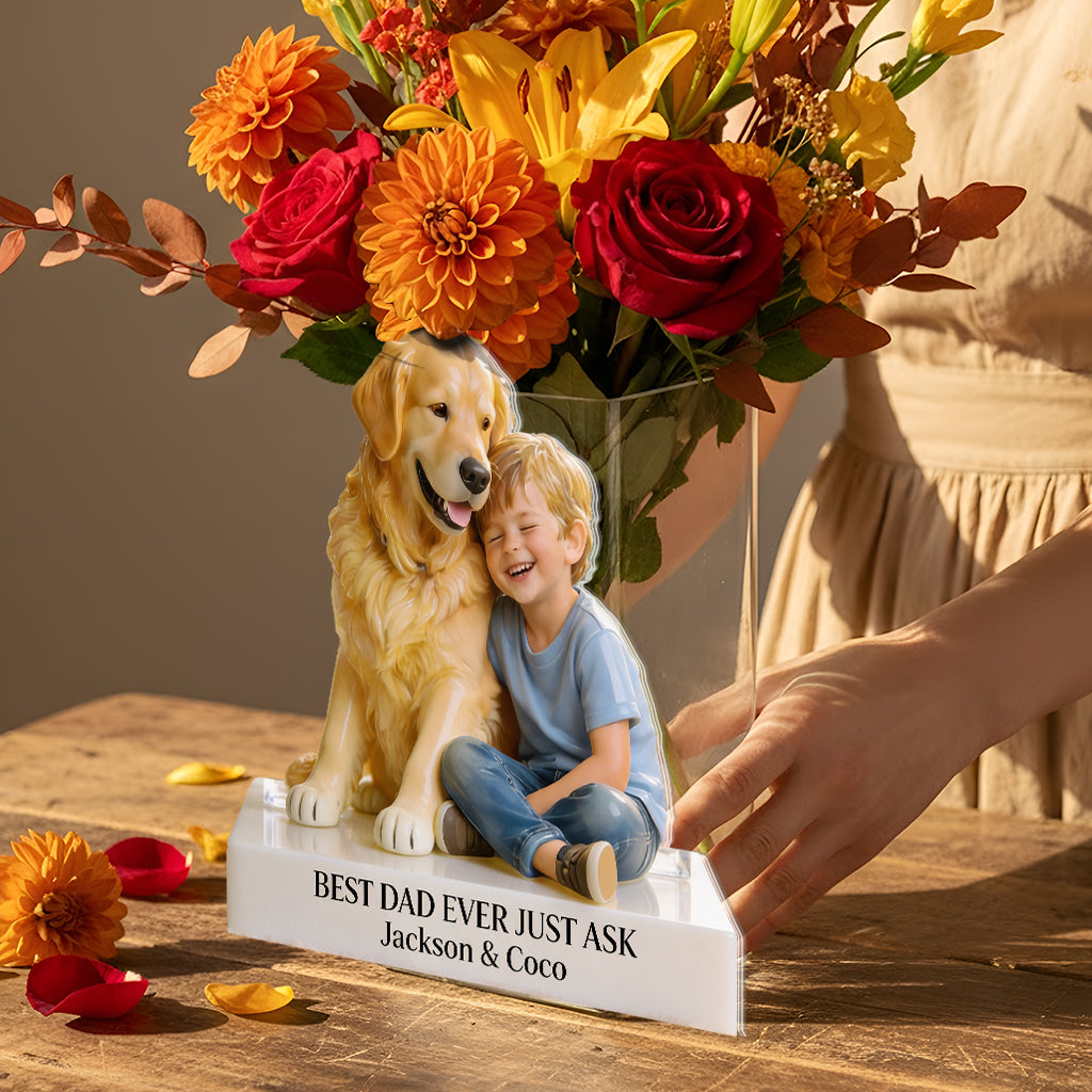 Perfect Father's Day Gift - Personalized Father Acrylic Pot