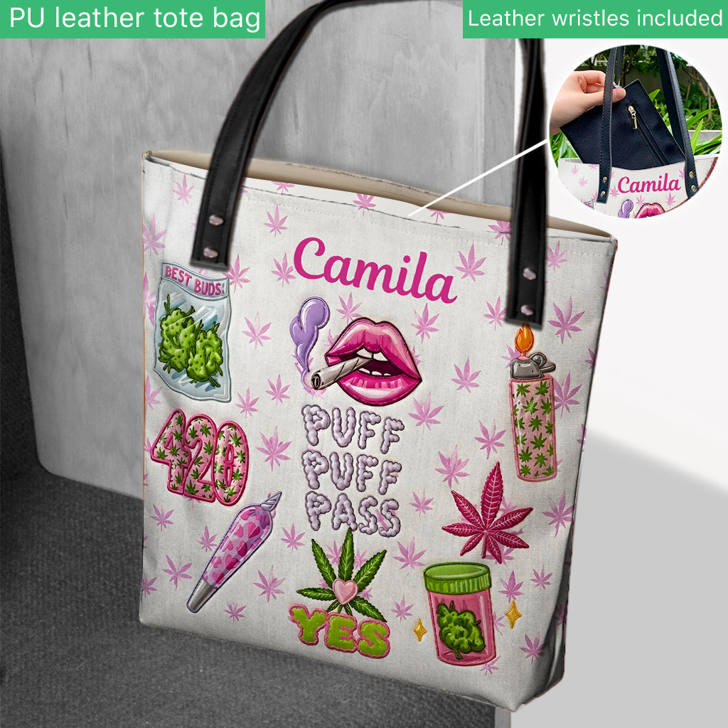 Puff Puff Pass - Personalized Weed Tote Bag