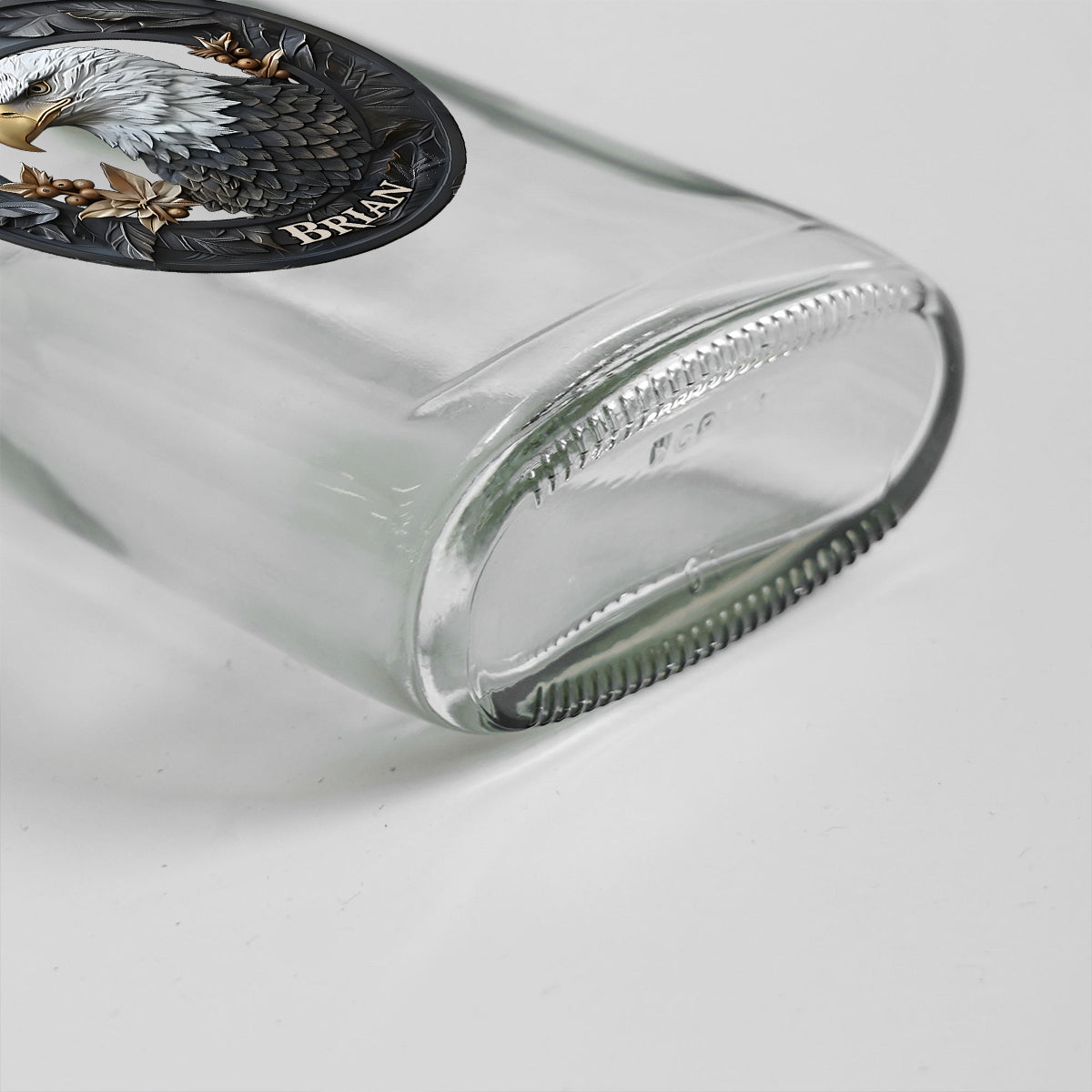 Strong Eagle - Personalized Bald Eagle Whiskey Bottle & Glass
