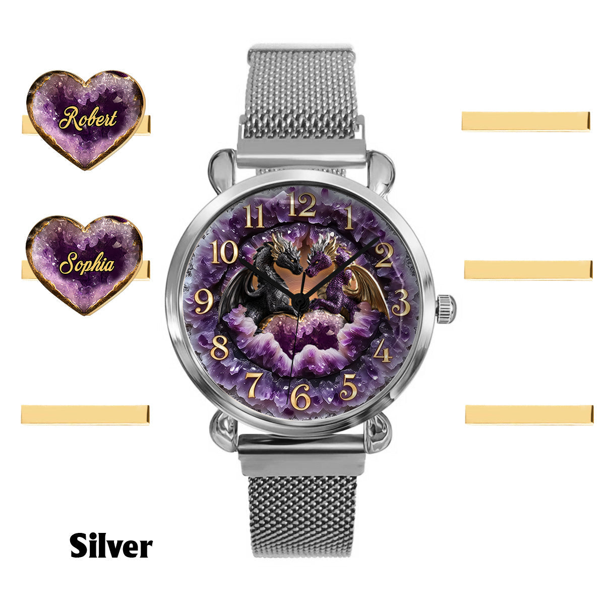 You & Me We Got This - Personalized Dragon Women Hand Watch With Strap Charms
